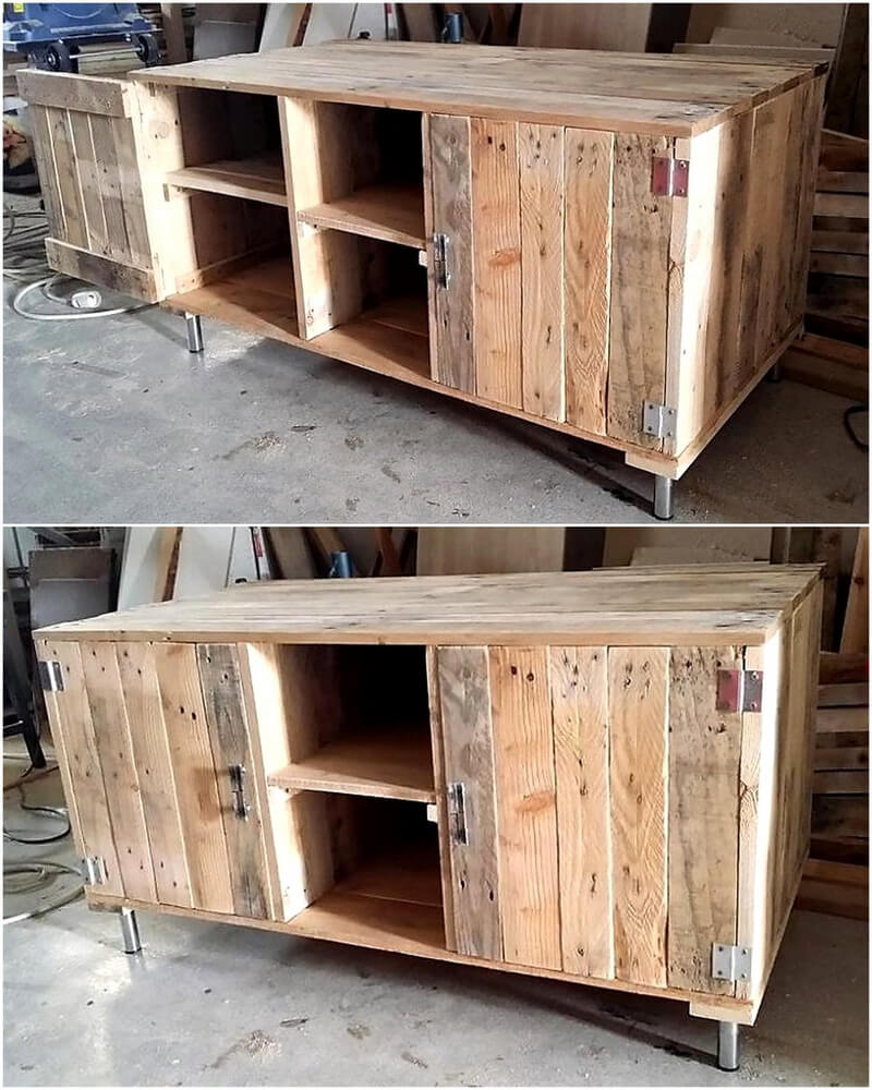 wooden pallets rustic tv stand
