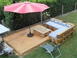 60 DIY Ideas For Wood Pallet Garden Terrace