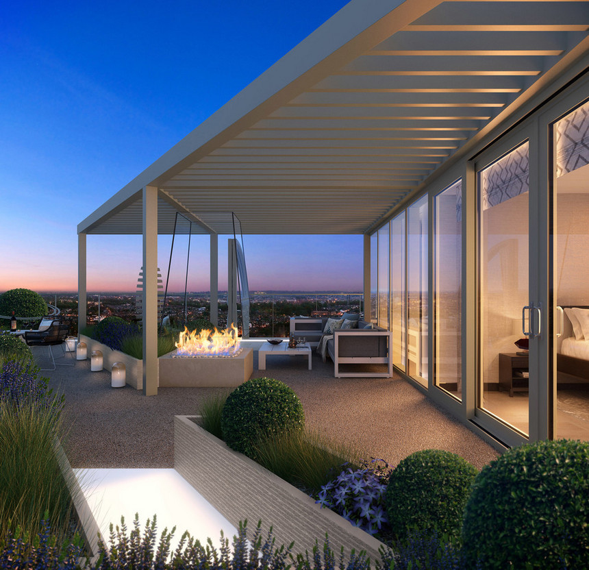 Rooftop Deck with a Fire Pit (5)