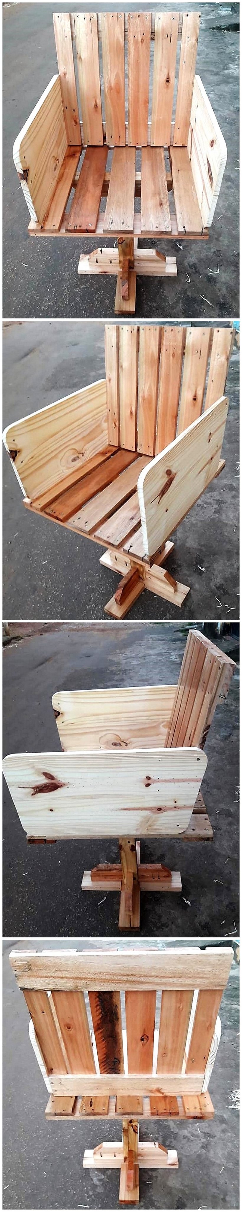 pallets wooden chair plan