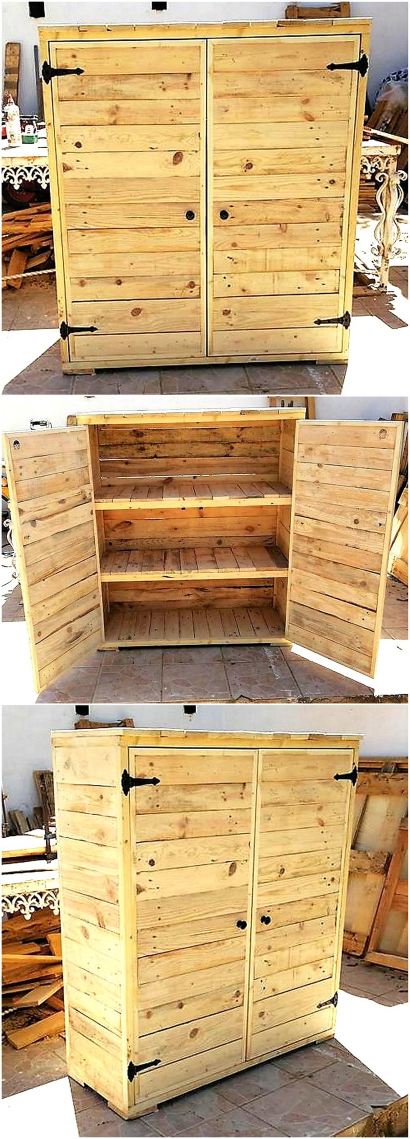 wooden pallet clsoet idea