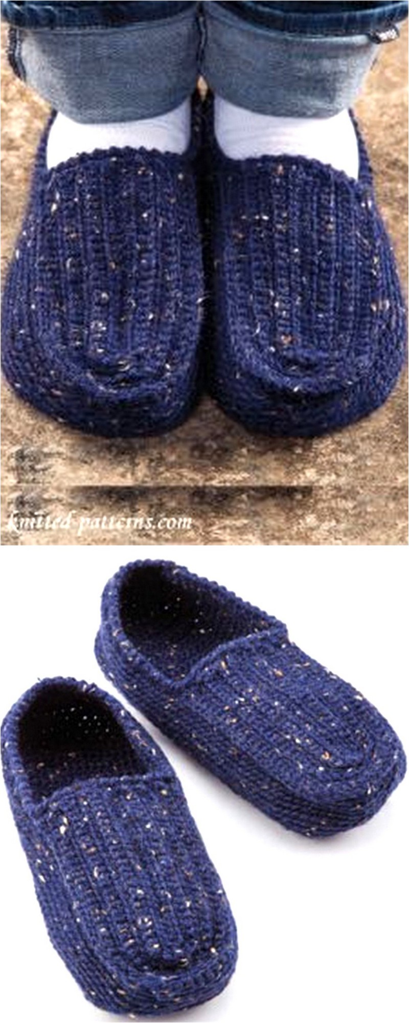 5 Men's Slippers Crochet Pattern Free 1