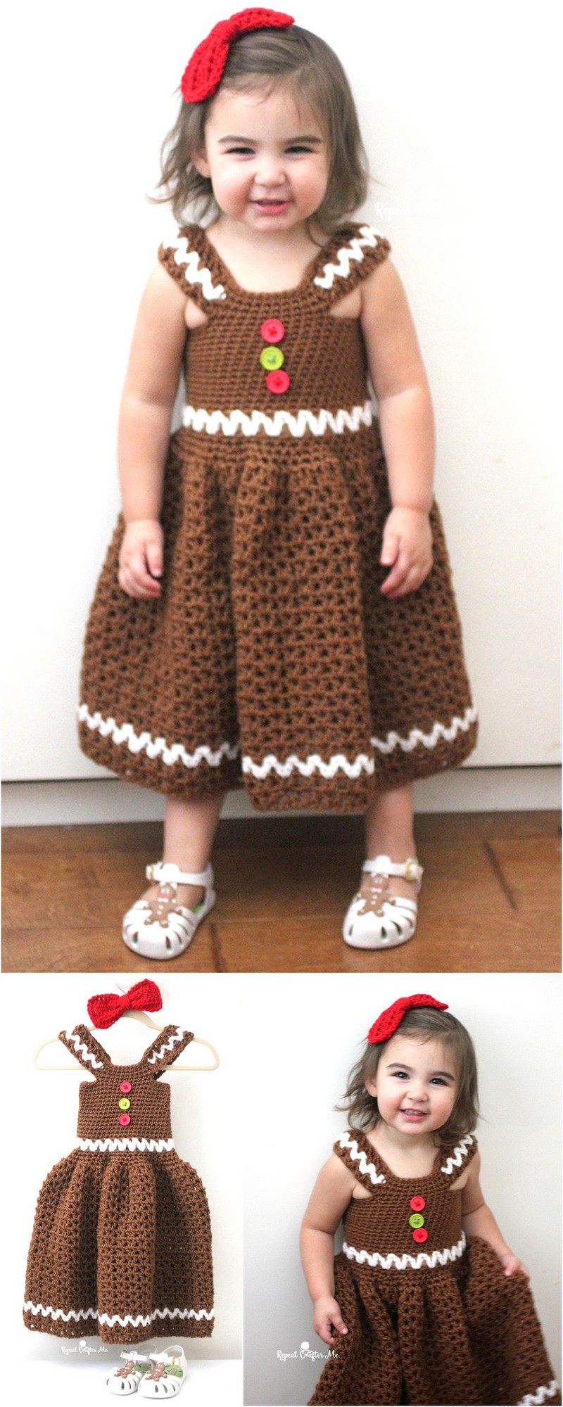 56 crochet gingerbread girl dress 1