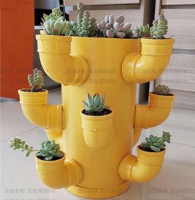 pvc pipe garden and planter ideas (8)