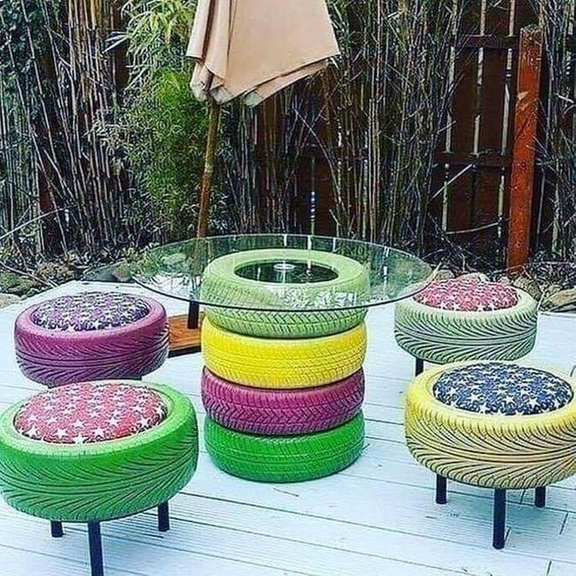 used tires made furniture ideas (16)