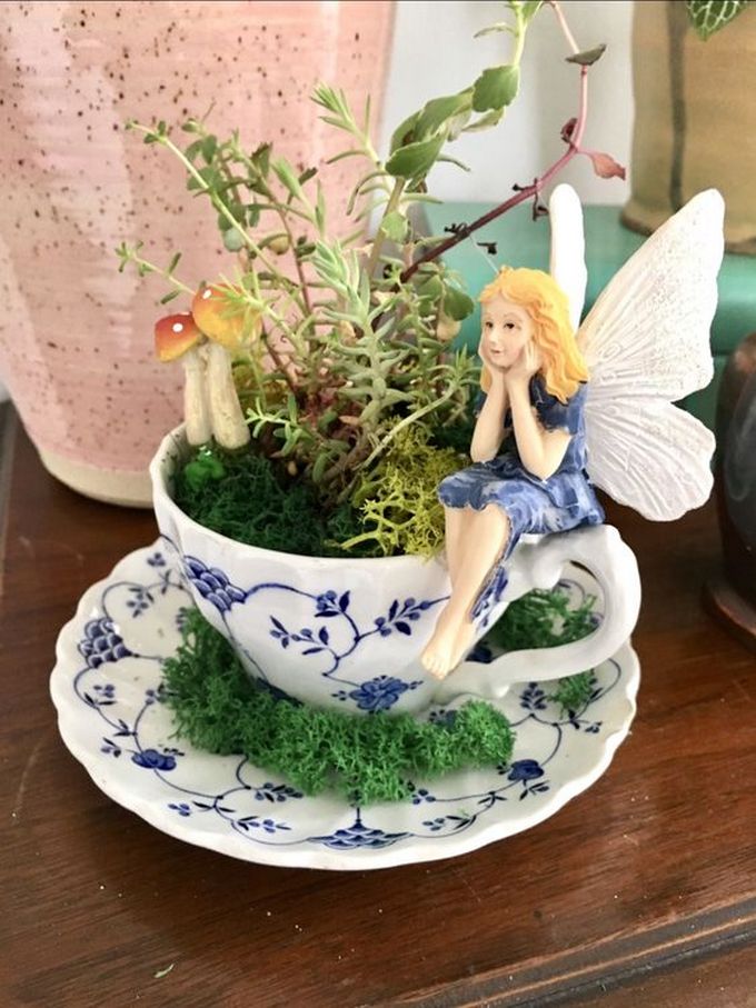 Tea cup fairy garden 3