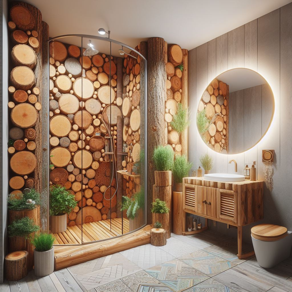 wood log made bathrooms (18)