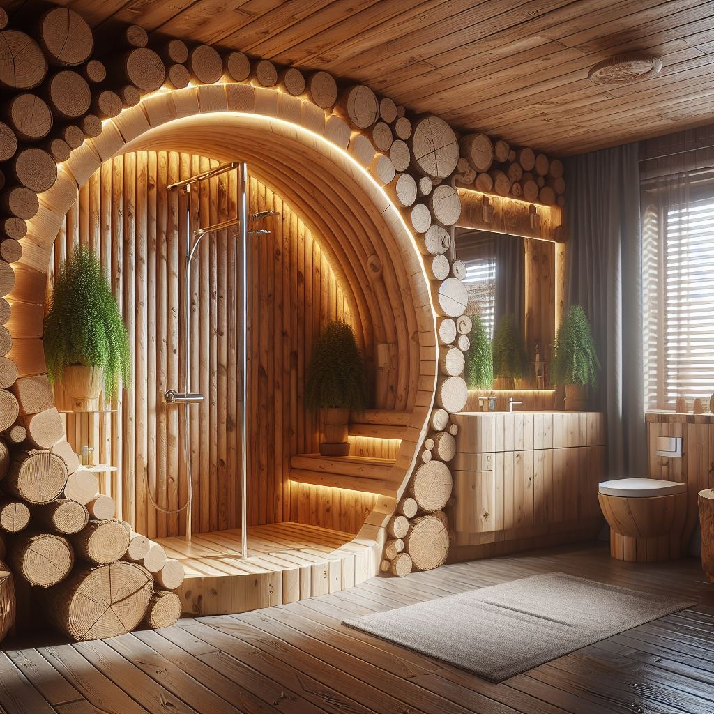wood log made bathrooms (19)