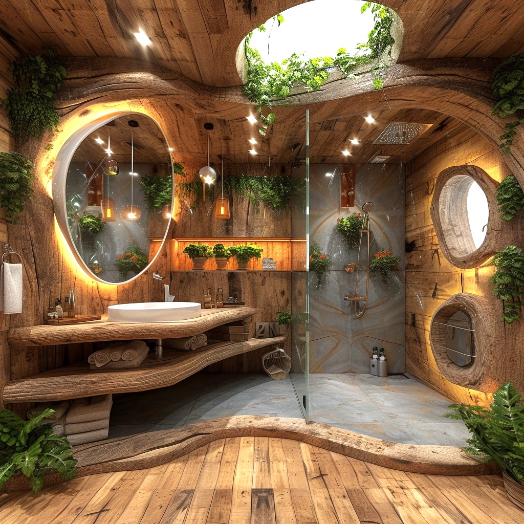 wood log made bathrooms (36)