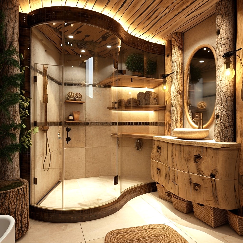 wood log made bathrooms (39)